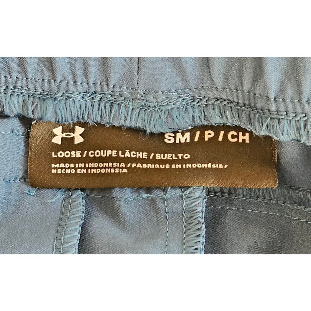 Under Armour Women's Small Sport Woven Jogger Pants Blue Drawstring Stretch - Picture 3 of 11